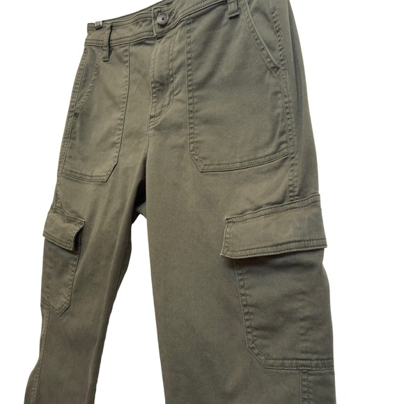 J Crew Olive Green Cargo Pants Relaxed Fit Utility Pockets Casual Size 4 - Picture 2 of 11